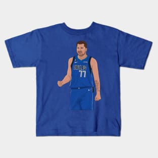 Luka Doncic digital illustration Kids T-Shirt